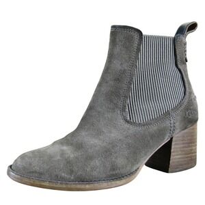 UGG Womens Suede Leather Heeled Chelsea Boots‎ Ankle Booties Pull On Size 7.5